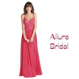 Allure Bridal Red Orange Maxi Dress NWT Size 10
